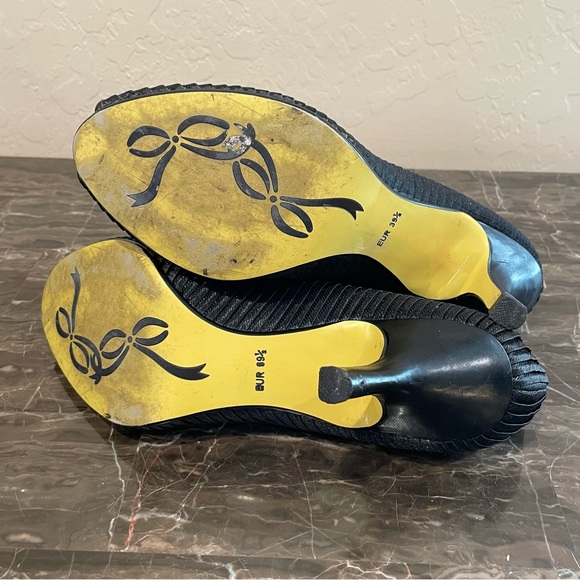 Poetic License Embellished Satin Peep Toe Pumps - Picture 9 of 10